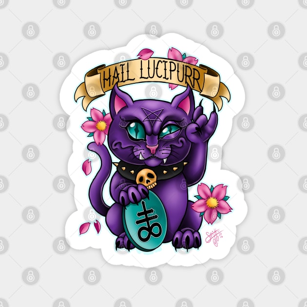 Hail Lucipurr Sticker by Krampussy